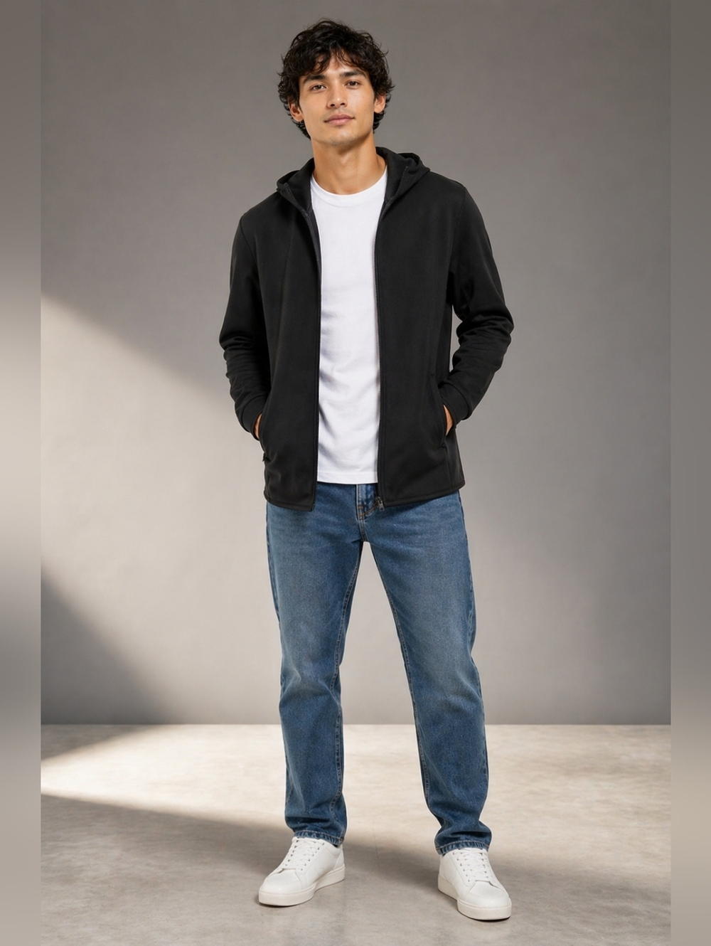 Uniqlo Dry Stretch Sweat Full Zip Hoodie Size M